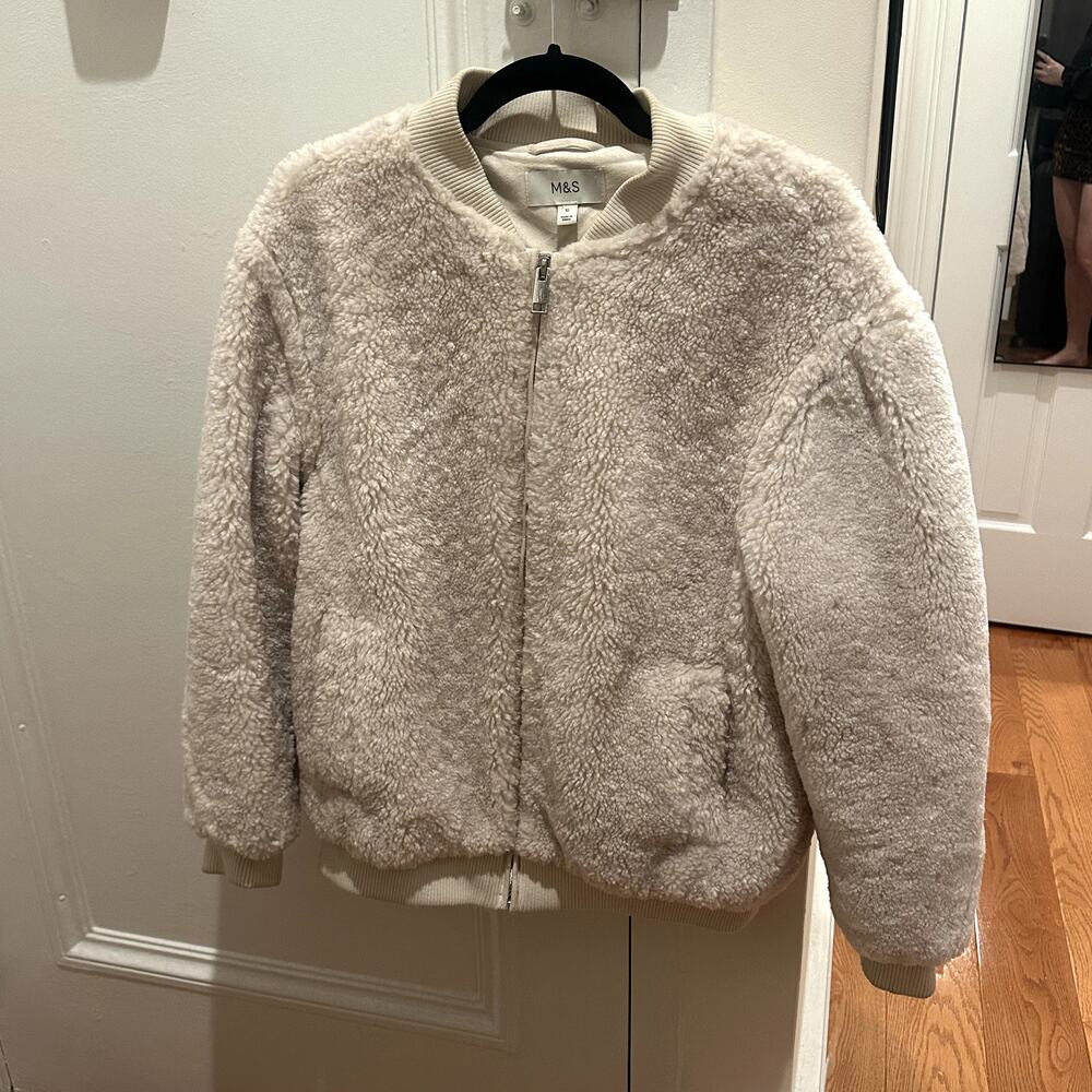 M&S Shearling Bomber coat